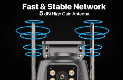 3-Lens 15MP HD WiFi PTZ Camera – CCTV
