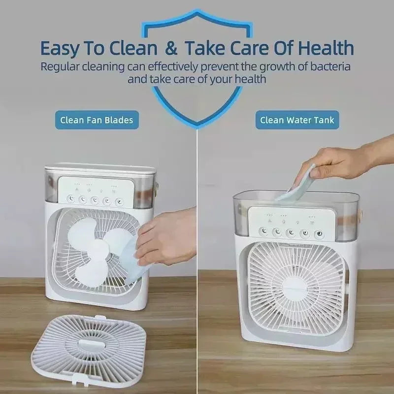 3-in-1 Smart Air Cooler – Portable AC, Humidifier & Night Light