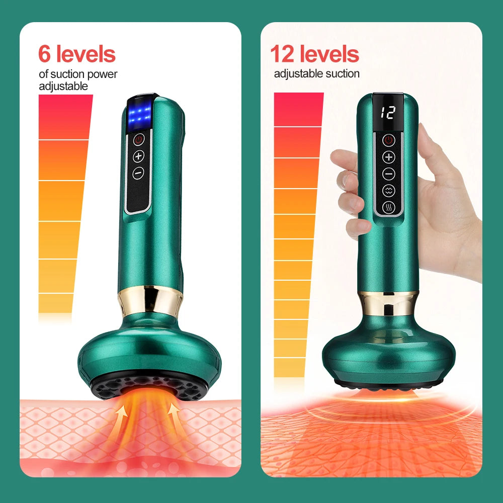 Rechargeable Electric Cupping Set – 12/6-Level Massage & Suction Therapy