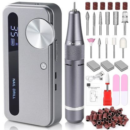 35,000RPM Pro Rechargeable Nail Drill – Fast, Portable & Powerful