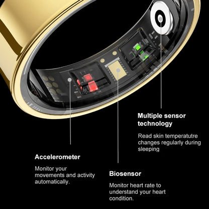 R09 Health Smart Ring – Heart Rate, SpO₂, Temp Tracking, 5ATM Waterproof
