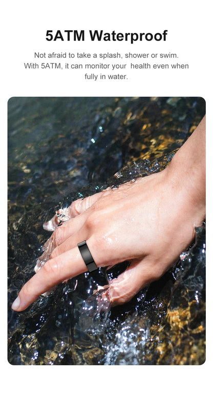 R09 Health Smart Ring – Heart Rate, SpO₂, Temp Tracking, 5ATM Waterproof