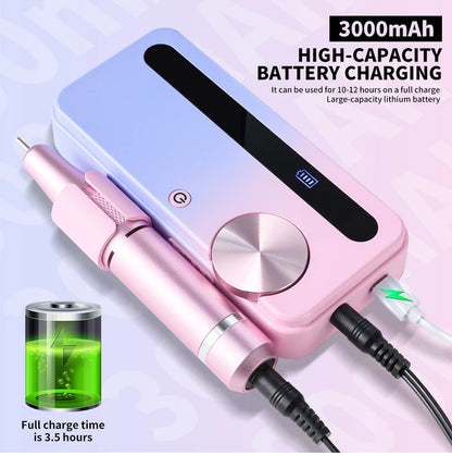 35,000RPM Pro Rechargeable Nail Drill – Fast, Portable & Powerful