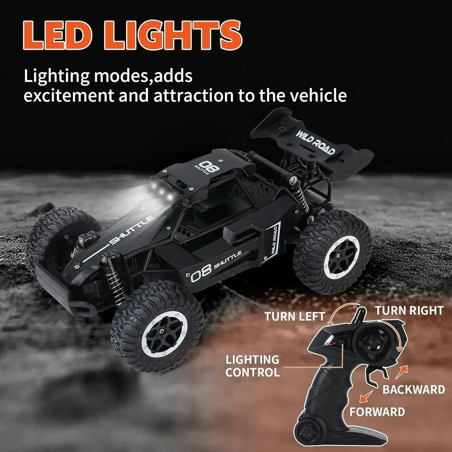 20KM/H High-Speed RC Drift Car – 2WD Off-Road Monster Truck
