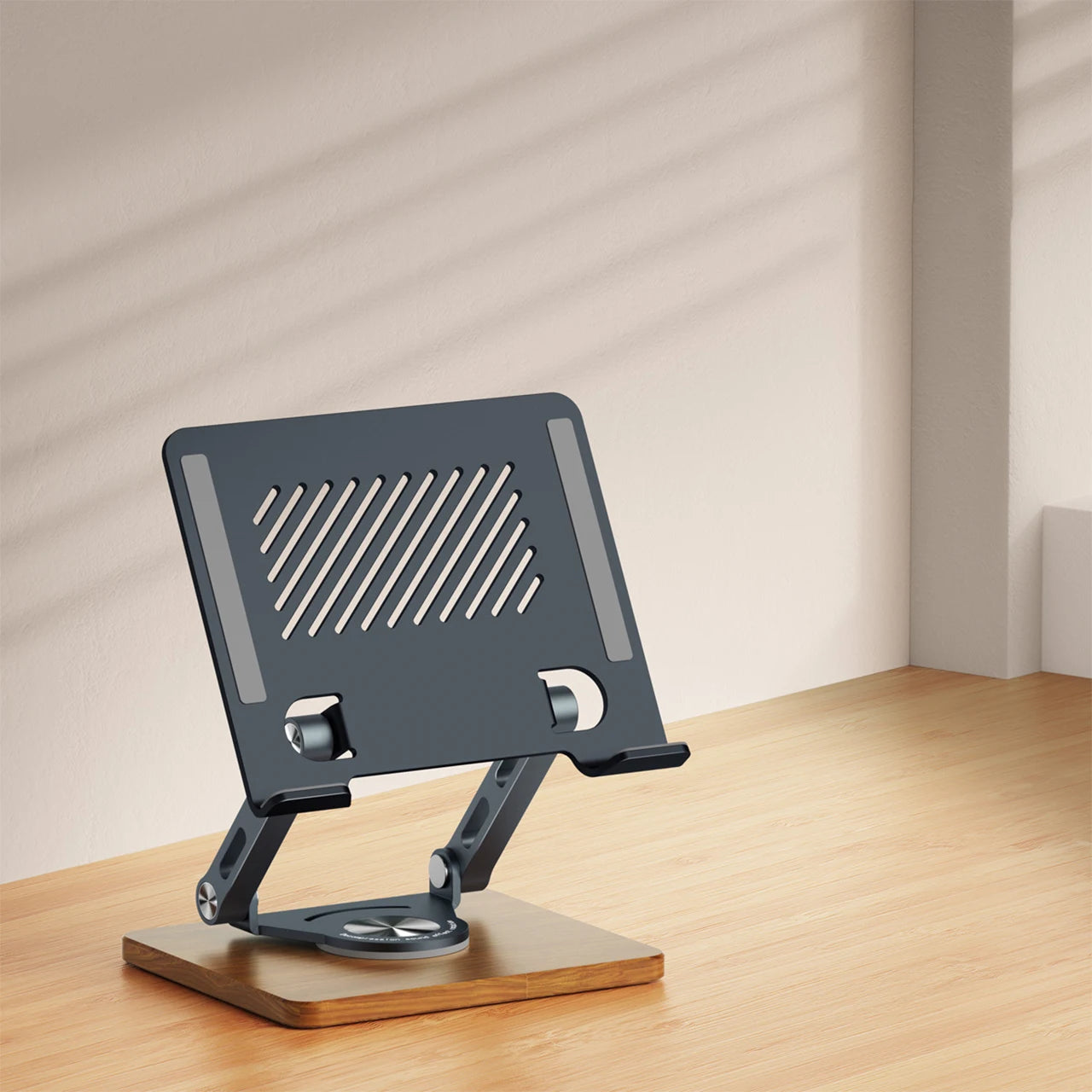 Universal 360° Rotating Wooden Stand – Adjustable Holder for iPad, Tablets, Smartphones, E-Readers & More