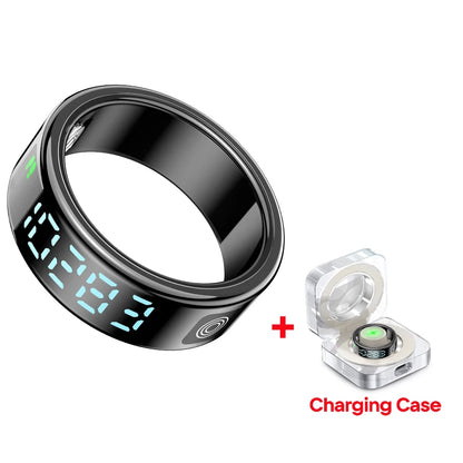 SR08 Smart Ring: Health Monitor with LED Display & 5ATM Waterproof