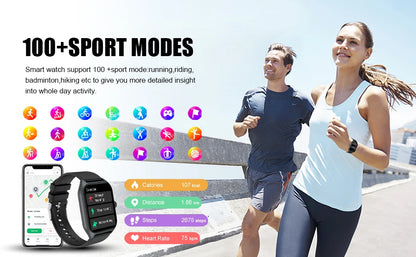 Smart AI Watch – 1.96'' HD, 100+ Sports, Heart & Sleep Tracker