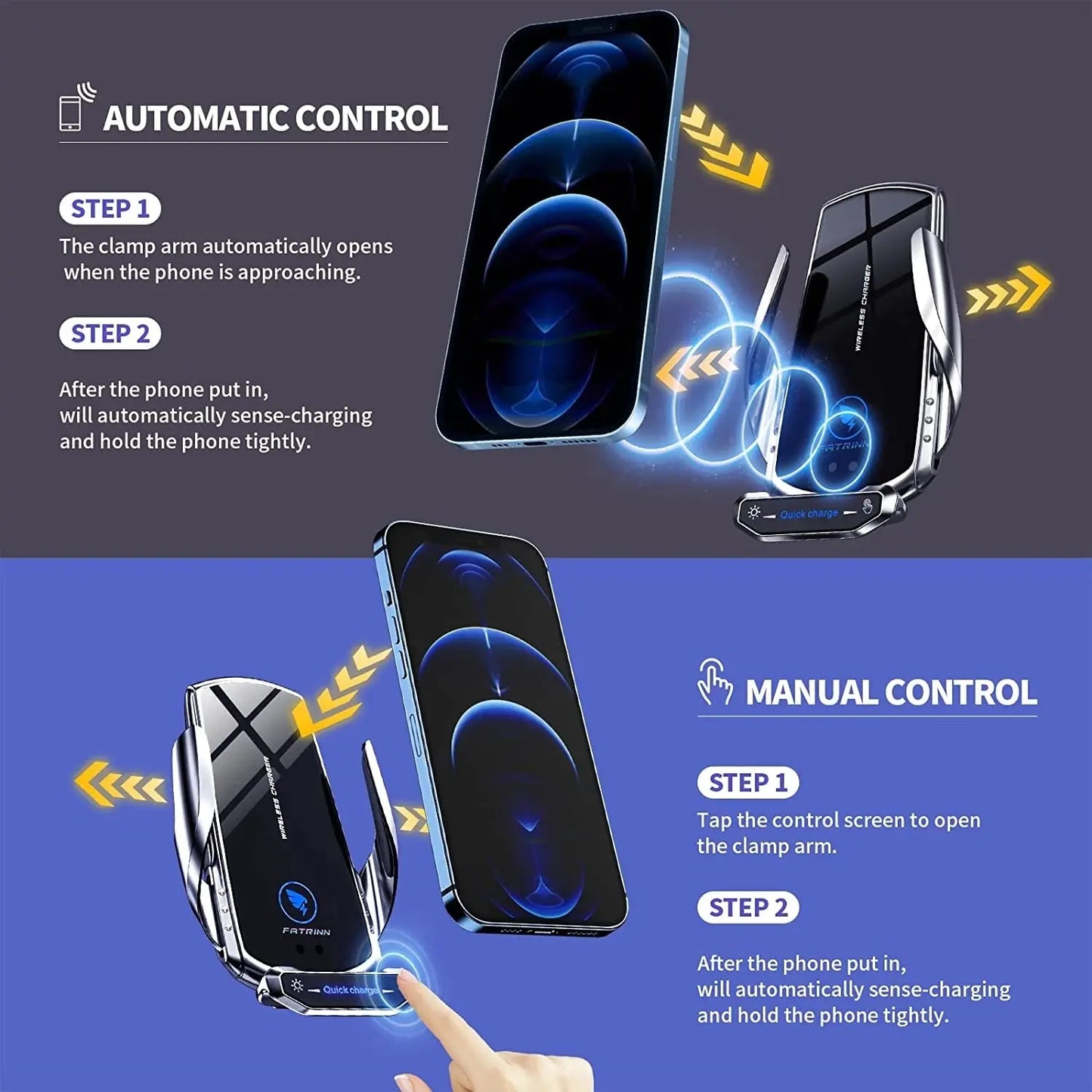 15W Magnetic Car Charger – Fast Wireless Charging