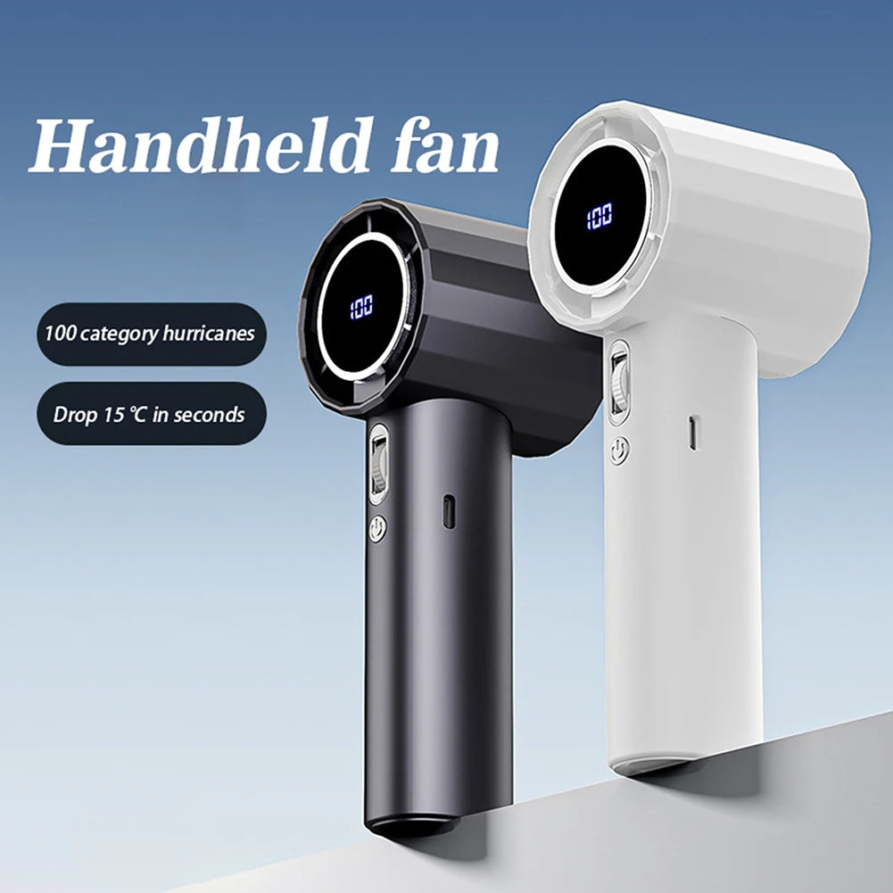 Ultralight Cooling Fan – Adjustable 100 Speeds, Low Noise, LED Display