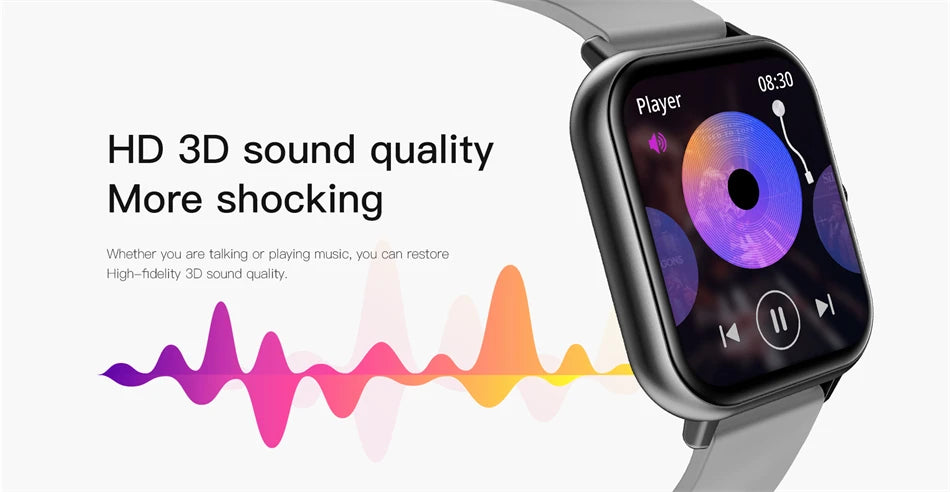 New Smart Watch – Bluetooth Calls, Fitness Tracker, IP68 Waterproof (iOS/Android)