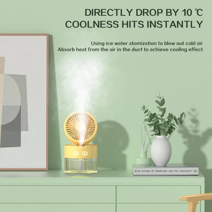 USB Mini Air Cooler + Humidifier & LED Light – 3-Speed Portable Comfort for Desks & Bedrooms