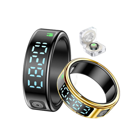 SR08 Smart Ring: Health Monitor with LED Display & 5ATM Waterproof
