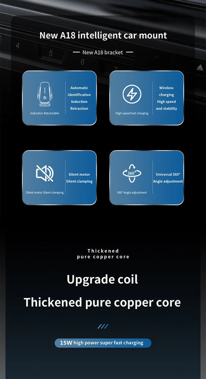 15W Magnetic Car Charger – Fast Wireless Charging