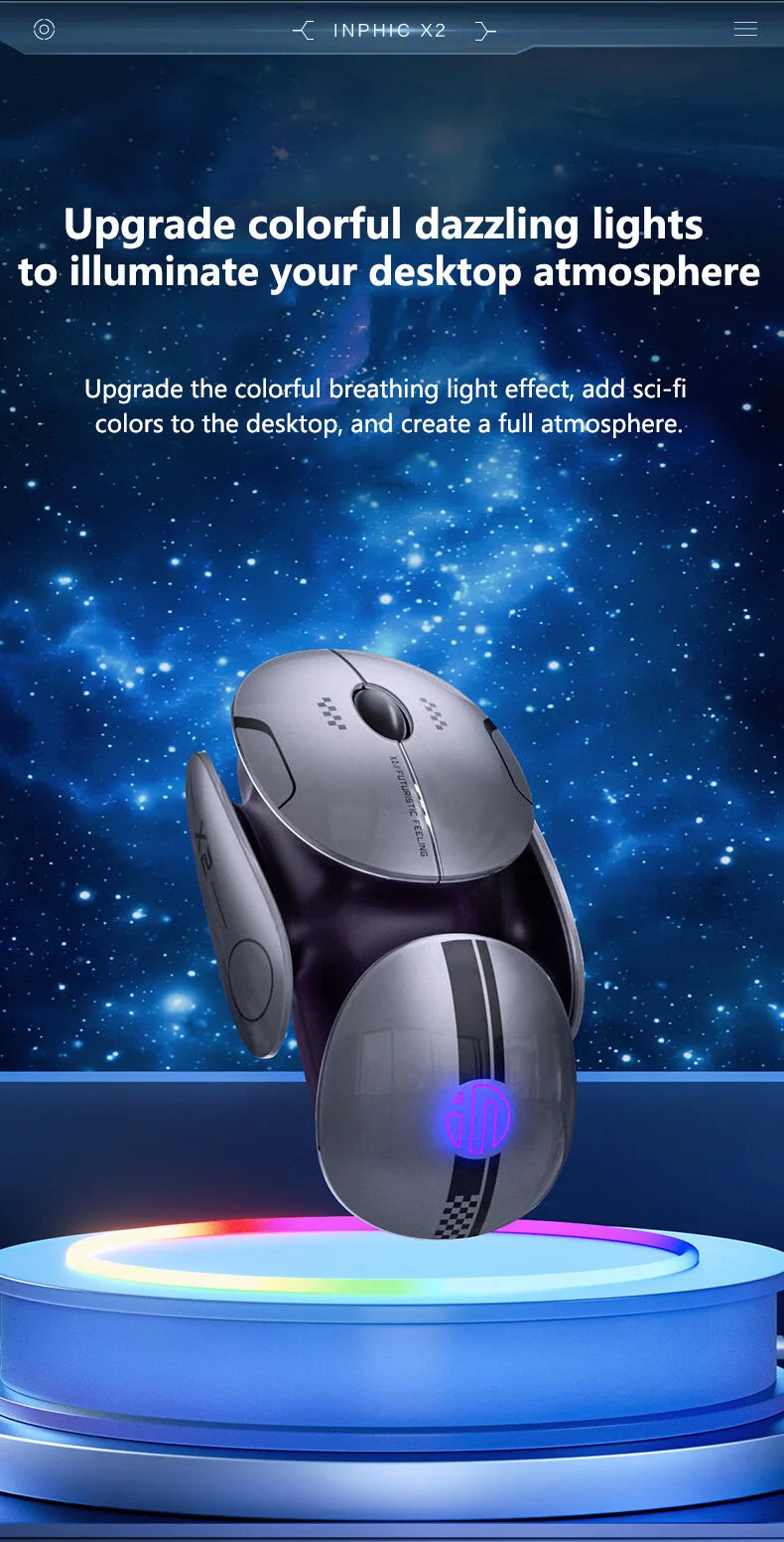 Inphic X2 - Silent Metal Wireless Mouse