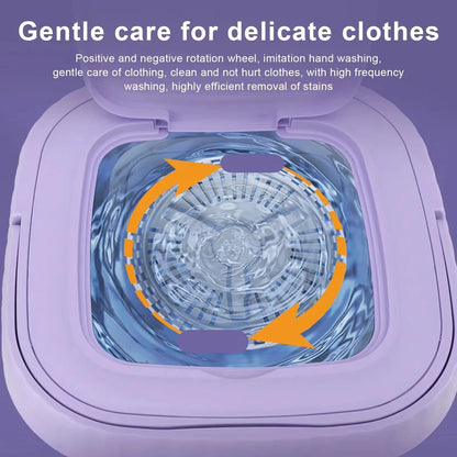 8L Foldable Mini Washer with Spin Dryer