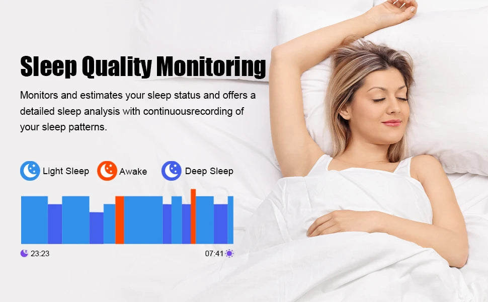 Smart AI Watch – 1.96'' HD, 100+ Sports, Heart & Sleep Tracker