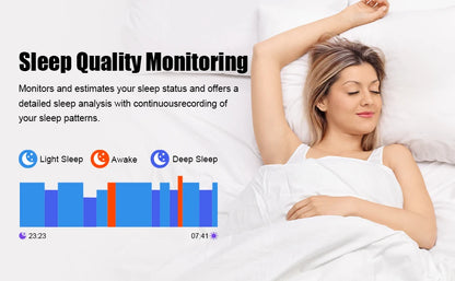 Smart AI Watch – 1.96'' HD, 100+ Sports, Heart & Sleep Tracker
