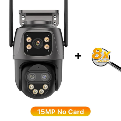 3-Lens 15MP HD WiFi PTZ Camera – CCTV