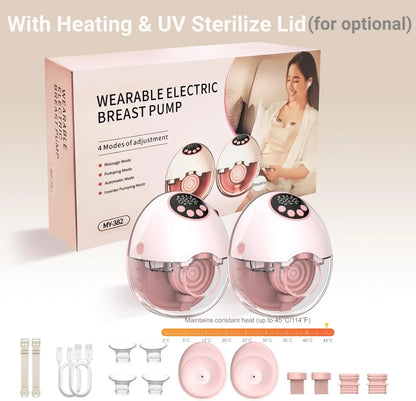 Wireless Wearable Breast Pump with Heating & Sterilization