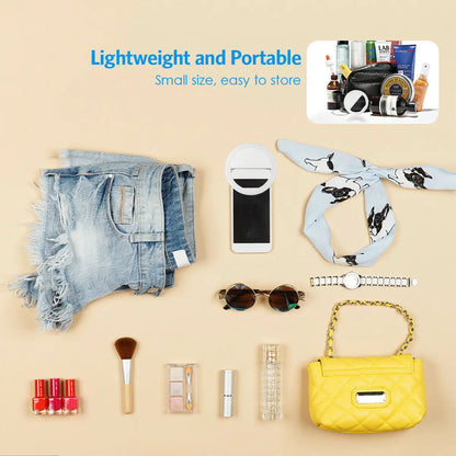 USB Selfie Ring Light – Bright, Adjustable Phone Light for iPhone & Android