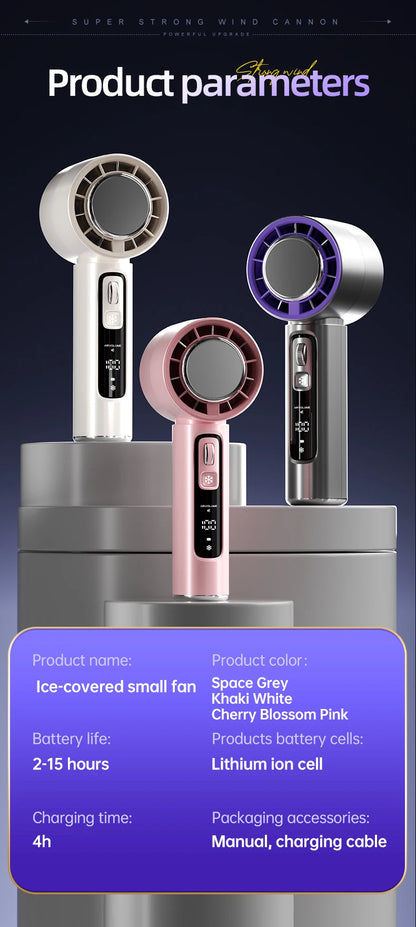 Refrigeration High-Speed Handheld Electric Fan - 4000mAh
