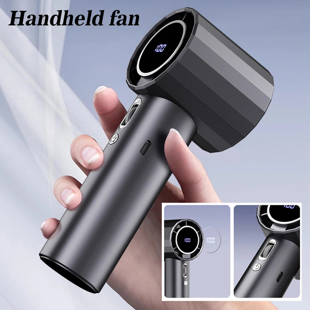 Ultralight Cooling Fan – Adjustable 100 Speeds, Low Noise, LED Display