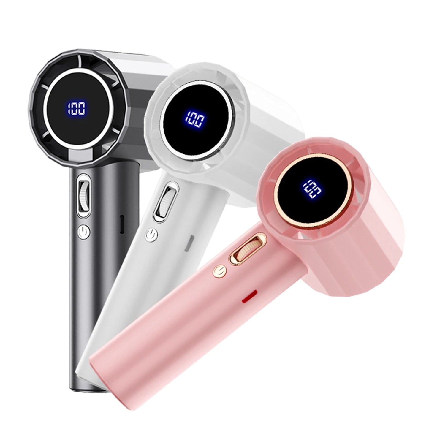 Ultralight Cooling Fan – Adjustable 100 Speeds, Low Noise, LED Display