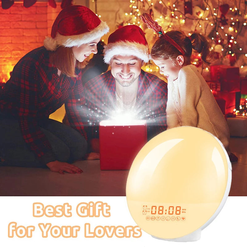 Smart Sunrise Alarm Clock – Dual Alarms, FM Radio, Nightlight & Natural Sounds