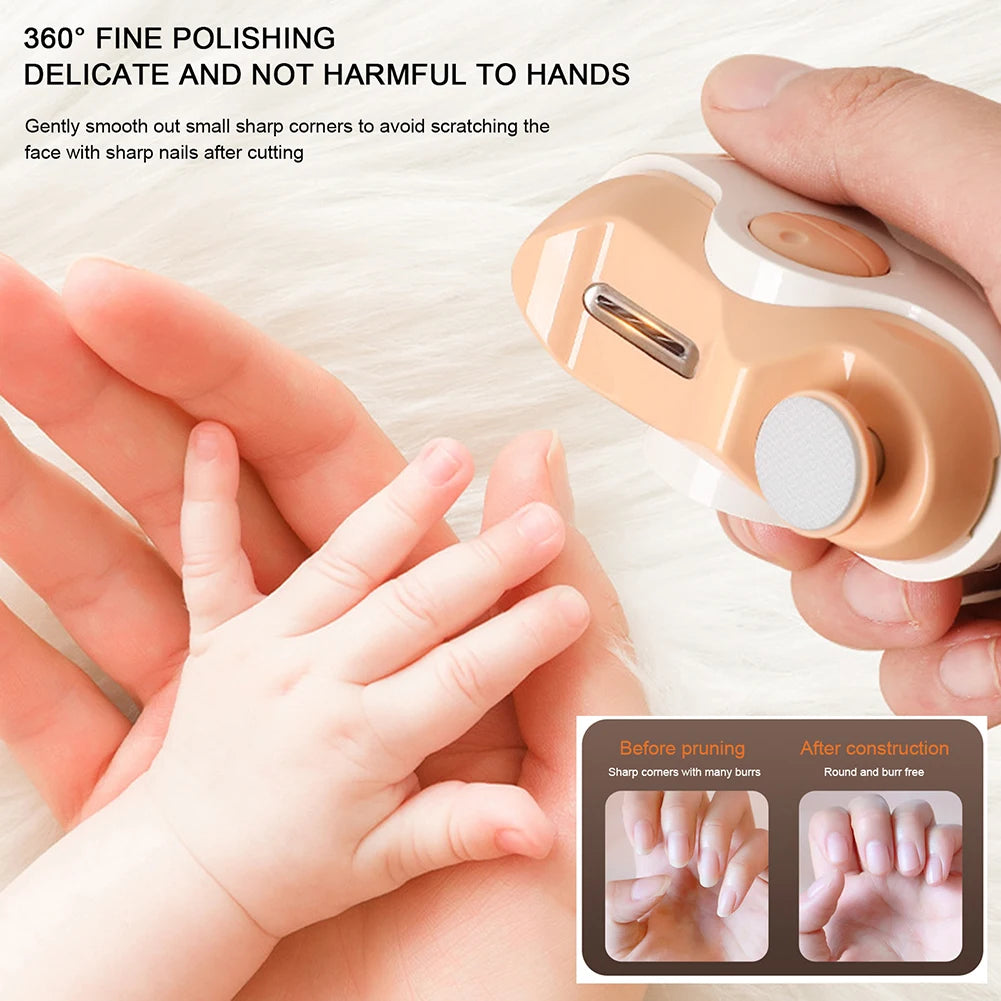 2-in-1 Electric Nail Trimmer – Safe & Painless for Baby, Kids & Adults