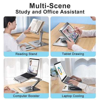 Adjustable Aluminium Book Stand – Foldable Reading Holder