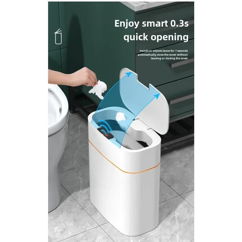 Smart Automatic Trash Can – Touchless, Large Capacity, Waterproof