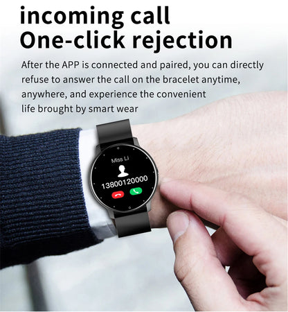 LIGE ZL02 Smartwatch – Touch Screen, Bluetooth Calls, IP67 Waterproof