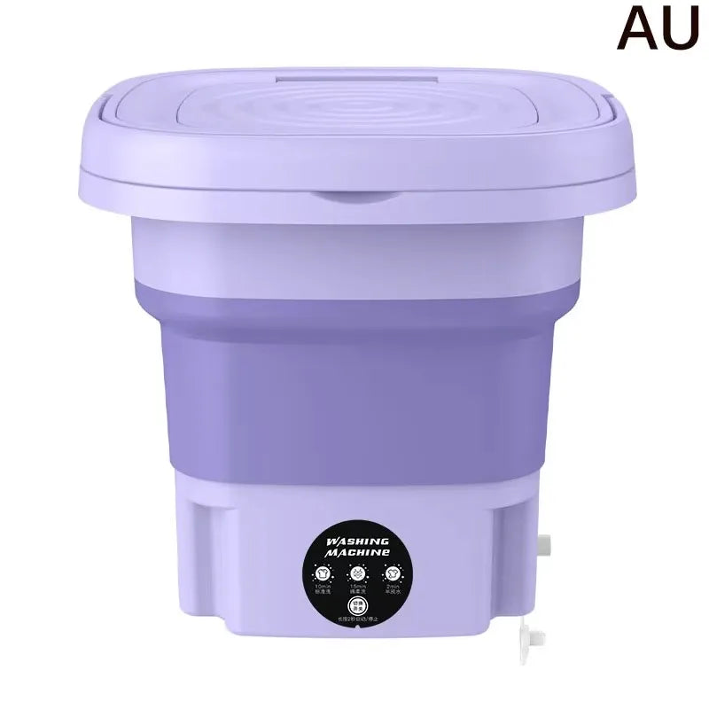 8L Foldable Mini Washer with Spin Dryer