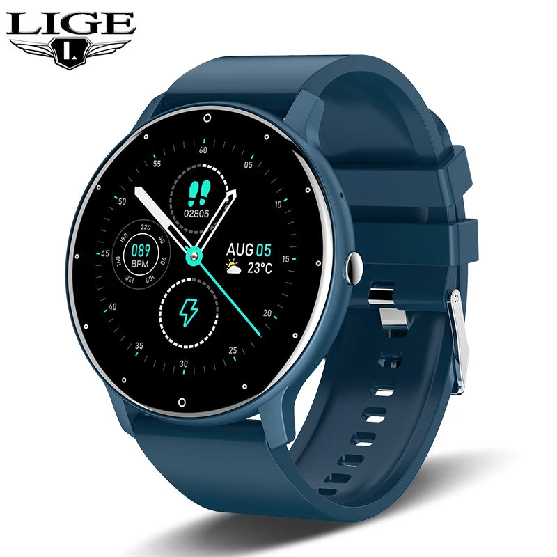 LIGE ZL02 Smartwatch – Touch Screen, Bluetooth Calls, IP67 Waterproof
