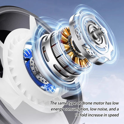 Ultralight Cooling Fan – Adjustable 100 Speeds, Low Noise, LED Display
