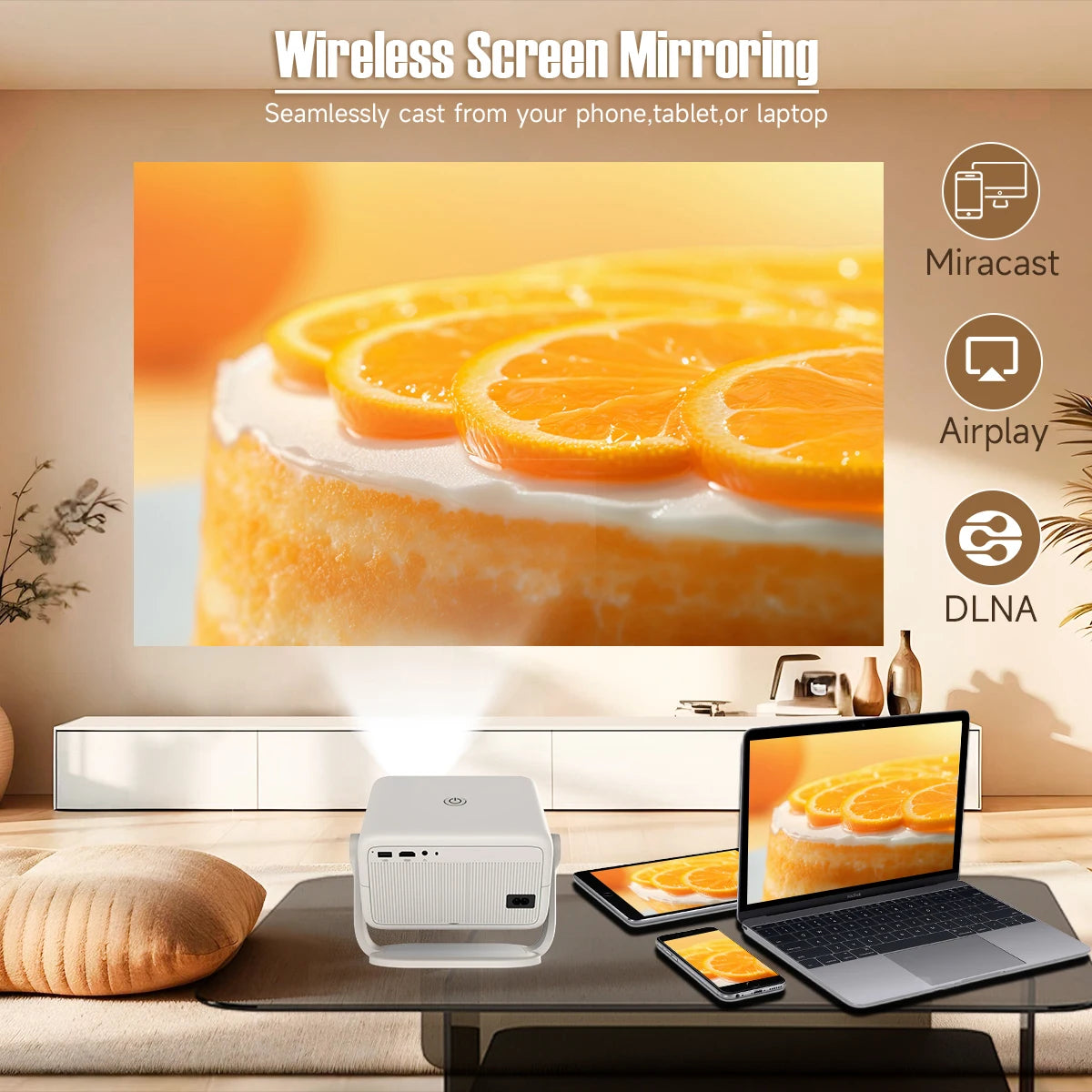 4K Android 1080P Projector – 650ANSI