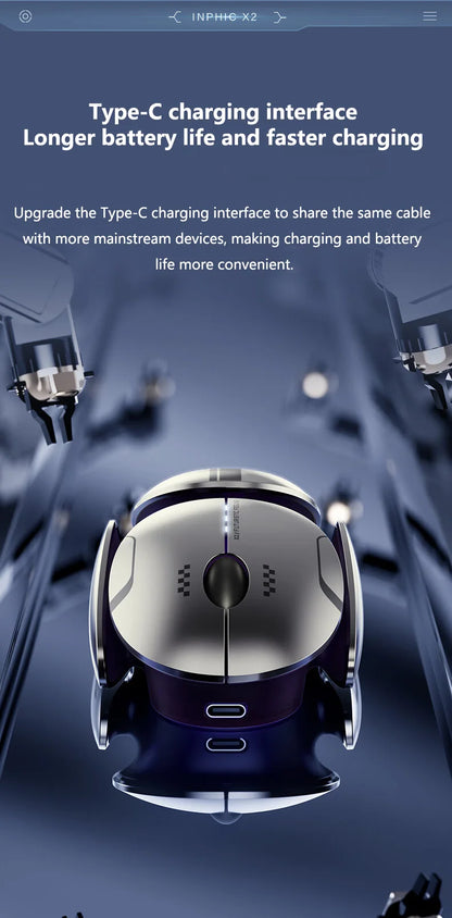 Inphic X2 - Silent Metal Wireless Mouse