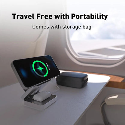 3-in-1 Magnetic Wireless Charger – 30W Fast Charging