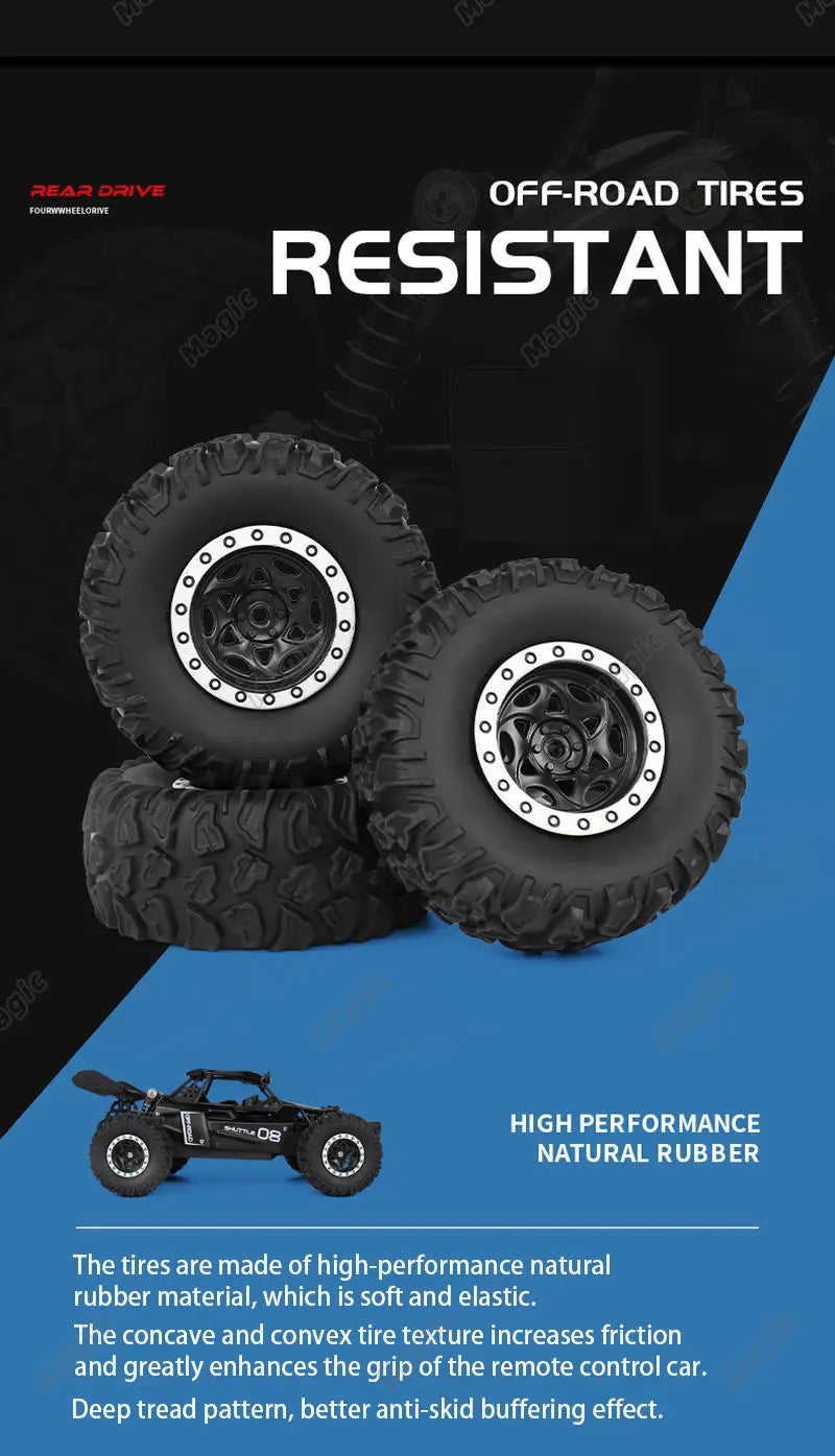 20KM/H High-Speed RC Drift Car – 2WD Off-Road Monster Truck