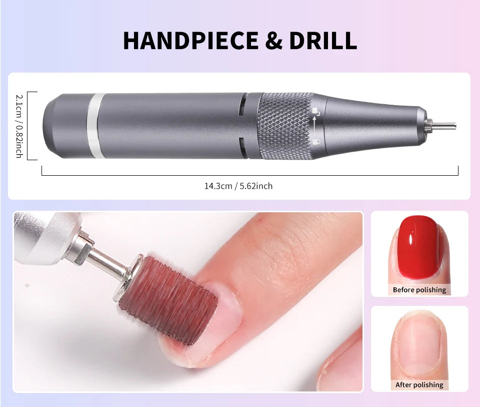 35,000RPM Pro Rechargeable Nail Drill – Fast, Portable & Powerful