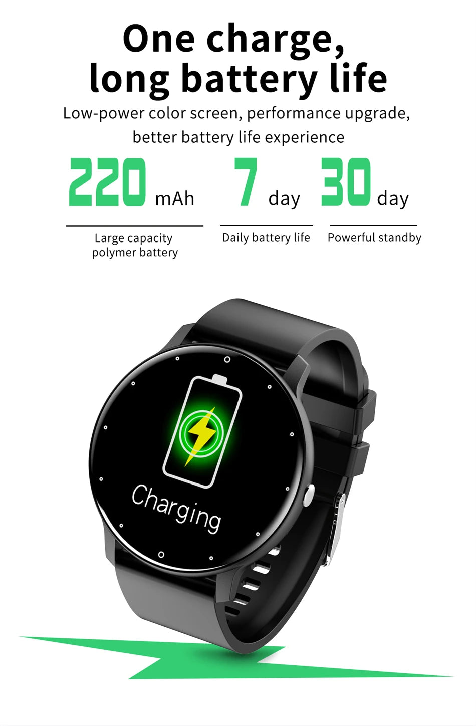 LIGE ZL02 Smartwatch – Touch Screen, Bluetooth Calls, IP67 Waterproof