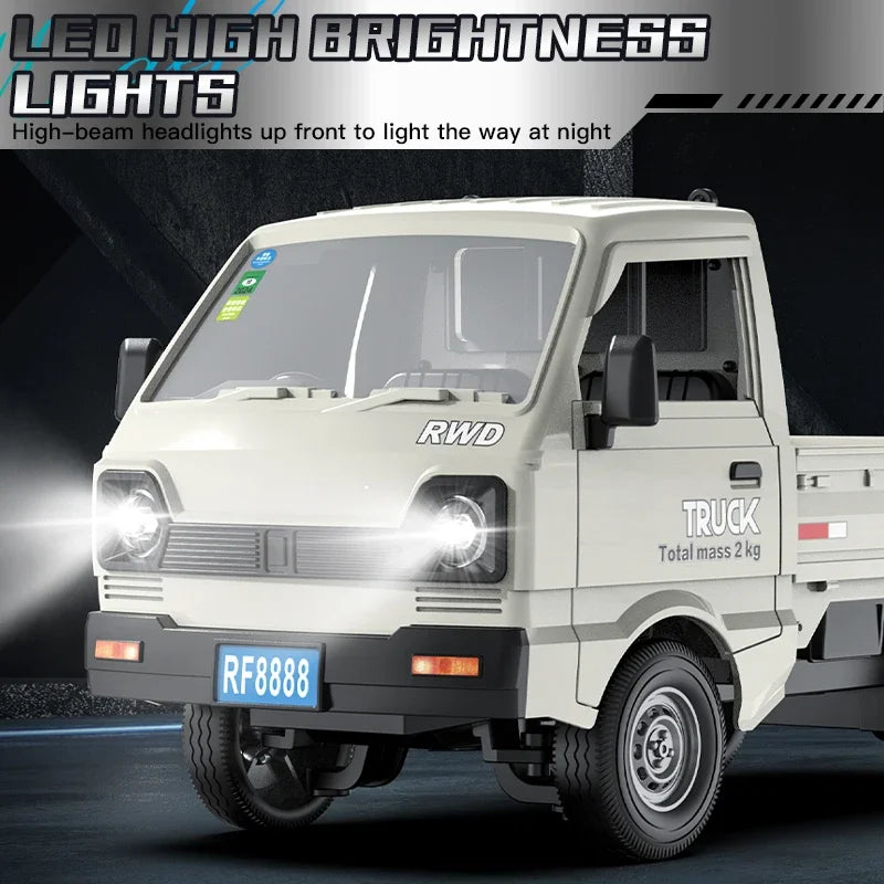 KF21 1:16 RC Drift Truck – LED Spray Light, Climbing & Cargo Haul