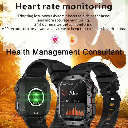 2025 Military Style Smartwatch: GPS, Waterproof, Bluetooth Call