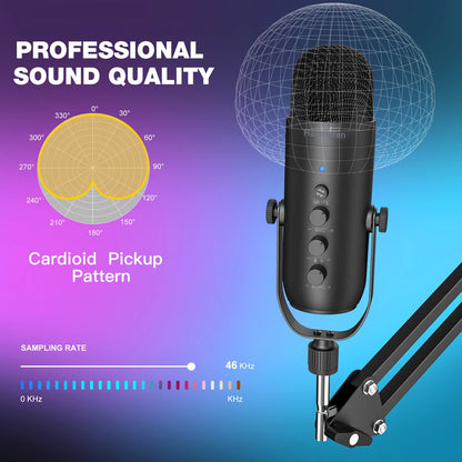Pro USB Podcast Mic Kit - Boom Arm