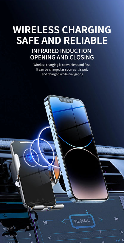 15W Fast Wireless Car Charger – Infrared Auto Mount