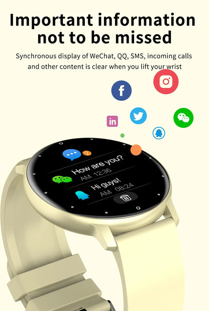 LIGE ZL02 Smartwatch – Touch Screen, Bluetooth Calls, IP67 Waterproof