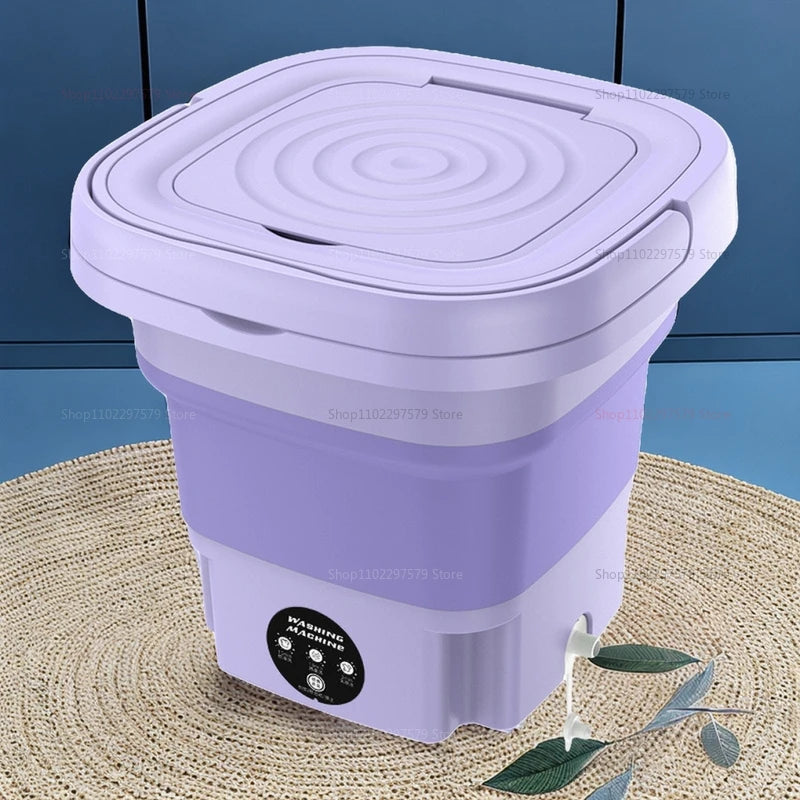 8L Foldable Mini Washer with Spin Dryer