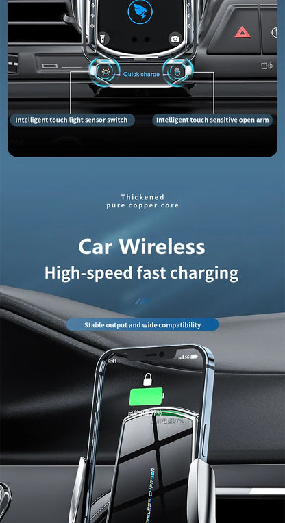 15W Magnetic Car Charger – Fast Wireless Charging