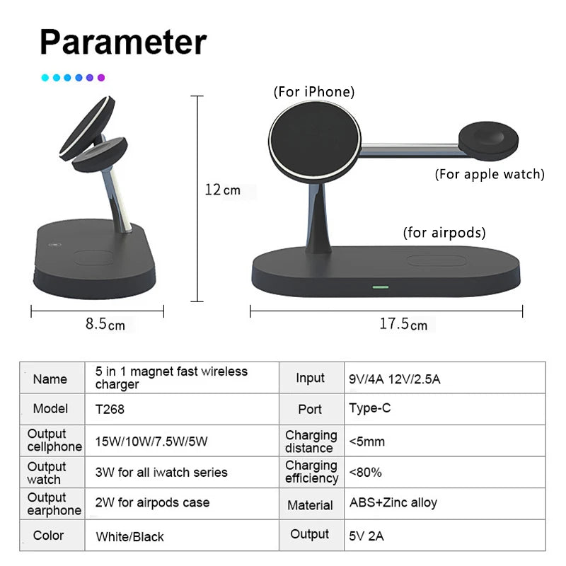 3-in-1 Fast Wireless Charging Stand