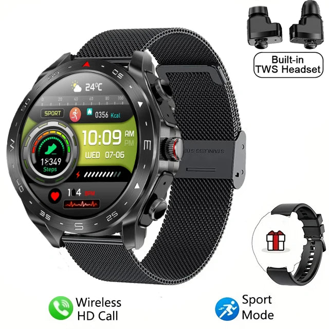 New Smart Watch & Bluetooth Earbuds 2-in-1